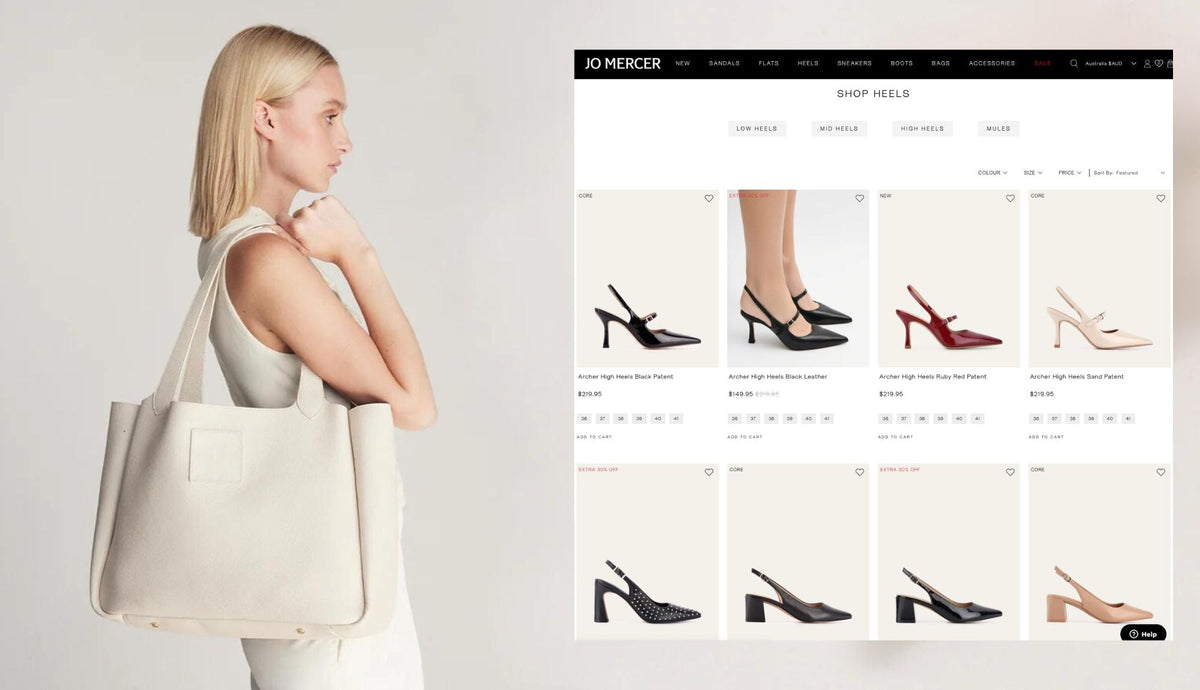 Jo Mercer product page, a Shopify store designed by The Hope Factory